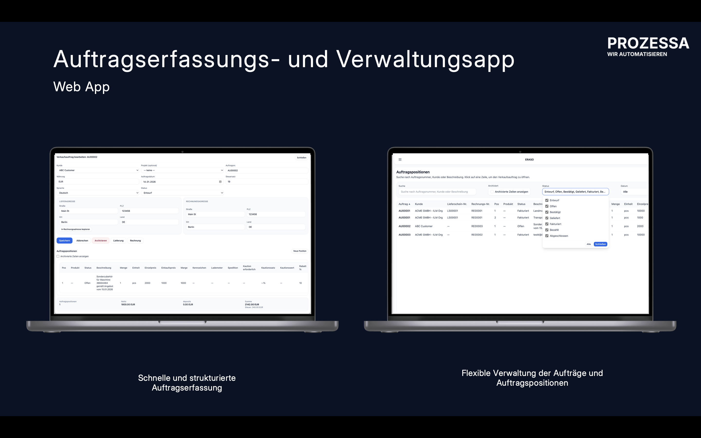 ERASO – Ihre effiziente Auftragsverwaltung